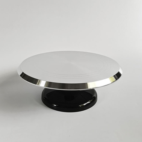 Bàn xoay inox chân nhựa đen size 25cm