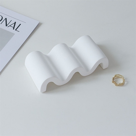Decor thạch cao lượn sóng 12.5*6.5*3cm