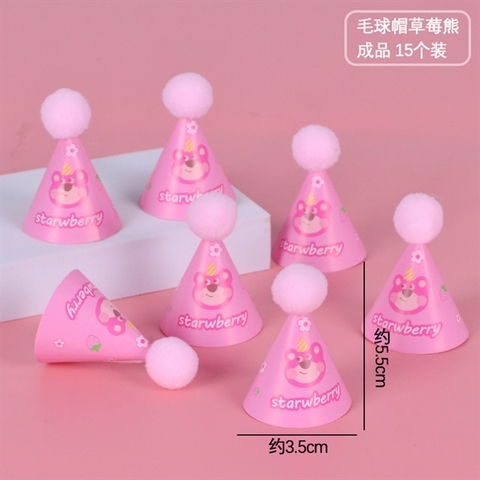 Set Mũ mini chop bông gấu LOTSO gắn sẵn 15C