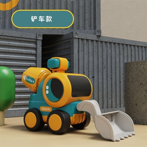 Đồ chơi XE XÚC LẬT màu XANH MINT nhựa đẹp CHẠY CÓT