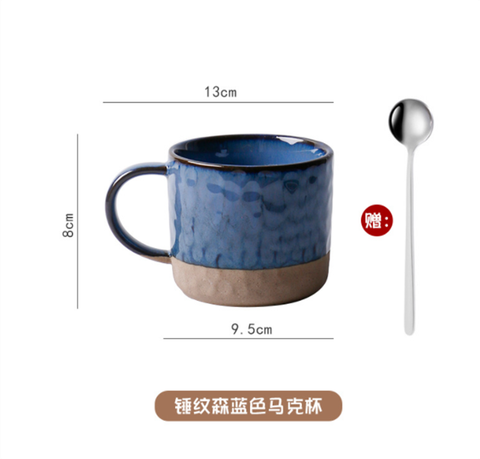 Cốc cafe Màu XANH 11*14*8cm