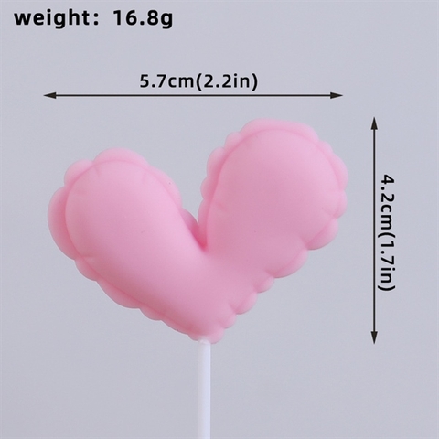 Que SLC kute tim HỒNG lệch 5.7*4.2cm