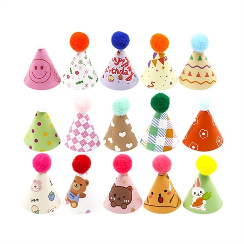Set 15 MŨ MINI CHÓP BÔNG ( đã gắn sẵn) mã D