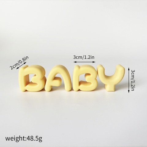 Kute chữ BABY loại đẹp màu vàng