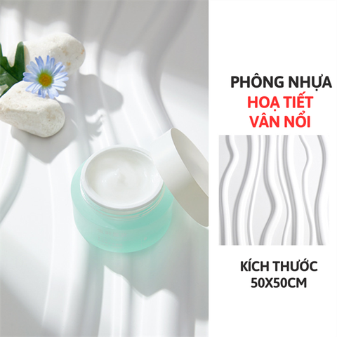 Tấm nhựa 3D vân nổi hoạ tiết lượn sóng 50*50cm