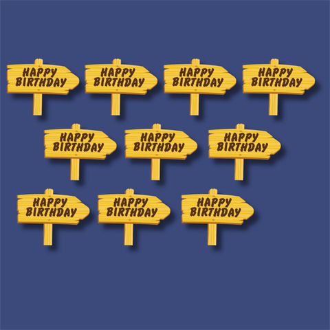 Set que giấy biển hiệu HPBD gỗ mũi tên gỗ 10 que