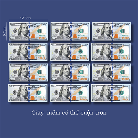 Set que giấy tiền Dollar giấy mềm -30 tờ