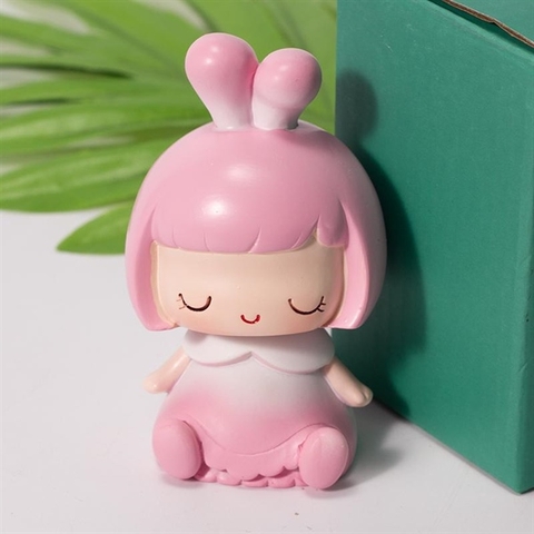 Em bé GÁI váy Hồng buộc tóc