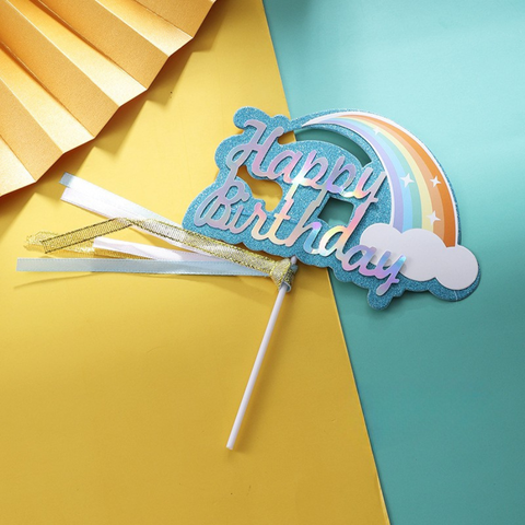 Que cắm cầu vồng mây HPBD (xanh)