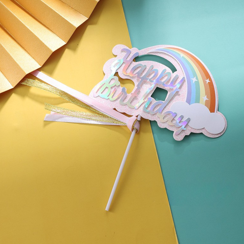 Que cắm cầu vồng mây HPBD (hồng)