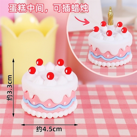 Kute siêu cấp mô hình bánh sinh nhật màu TRẮNG HỒNG MỚI