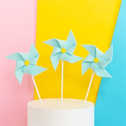 Que cắm chong chóng màu Xanh