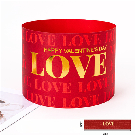 SET 5 TỜ Quấn thành bánh VLT chữ LOVE ÉP NHŨ VÀNG nền ĐỎ