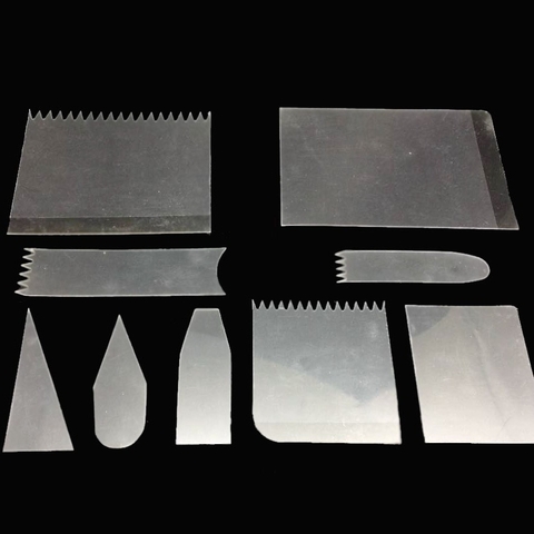 Set mica chà láng răng cưa trong (9 chi tiết)