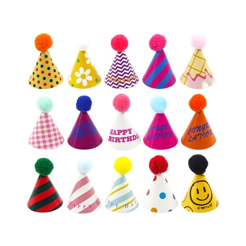 Set 15 MŨ MINI CHÓP BÔNG ( đã gắn sẵn) mã A