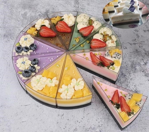 Ly pudding tam giác viền đen YFB-108 150ml -  không kèm nắp