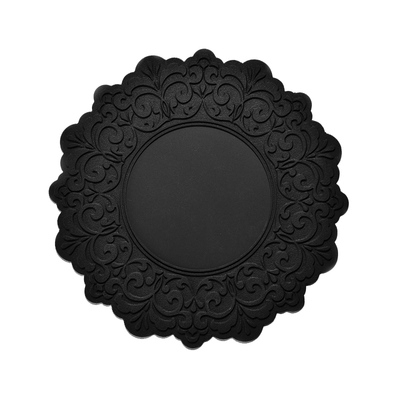 Tấm lót silicon cổ điển Hàn Quốc D24cm - màu ĐEN