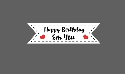 Set 50 tag giấy HPBD Em Yêu