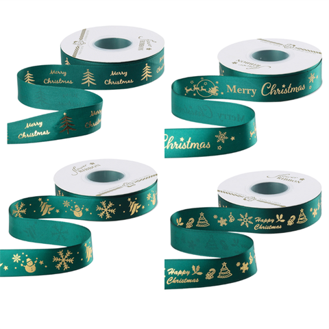 RB MC XANH họa tiết + chữ nhũ vàng mix mẫu cuộn 2.5cm*22m