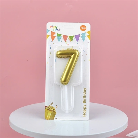 Set 10 NẾN BÓNG BAY số 7 màu vàng