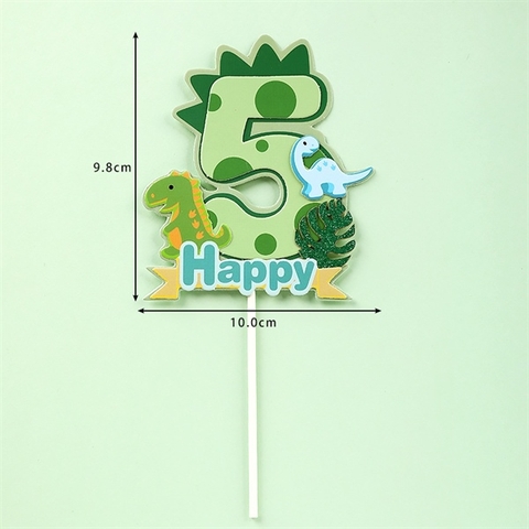 Que cắm số khủng long xanh số 5-SALE