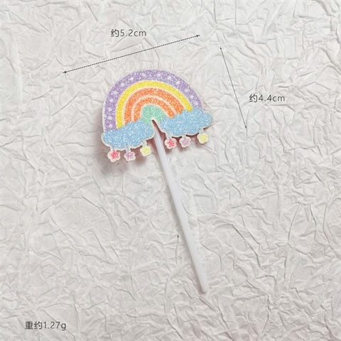 Que cắm cầu vồng vải kim tuyến M5