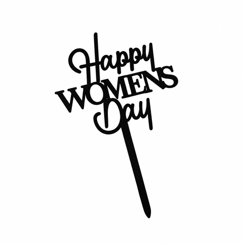 Topper mica 2024 Happy Women's day ĐEN M2
