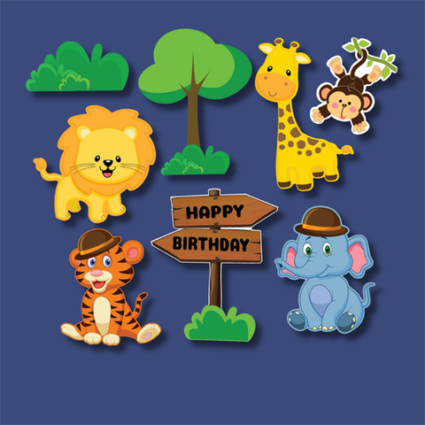 Set que giấy sở thú+ cây xanh(combo 2)