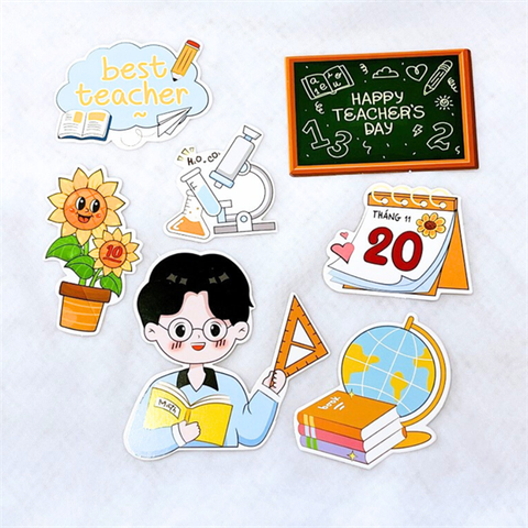 Set que giấy GV 20-11 BEST TEACHER thầy giáo (combo2)