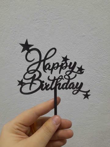 Topper mica set 10 que HPBD 5 sao ĐEN