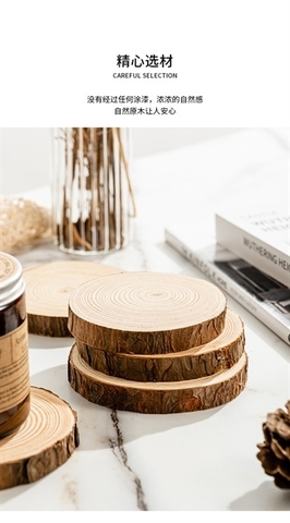 Gỗ tròn Decor chụp ảnh sản phẩm 11*1.5cm