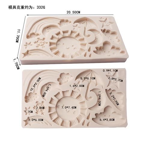 Khuôn F SLC mặt trời, cầu vồng, mây, sao + Ô