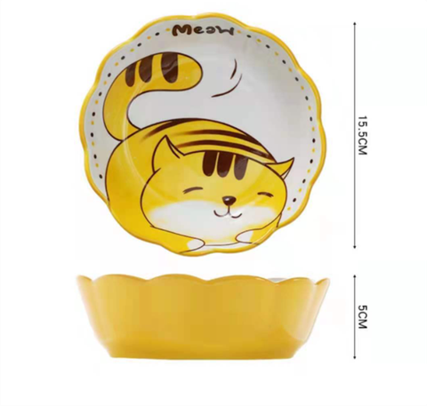 MÈO MẬP VÀNG- Đĩa salad 15.5*5cm- 422g