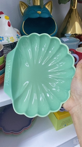 Đĩa sò to màu xanh mint LC241