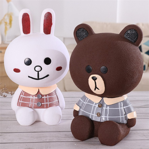 Đồ chơi trang trí gấu- thỏ áo kẻ NGỒI