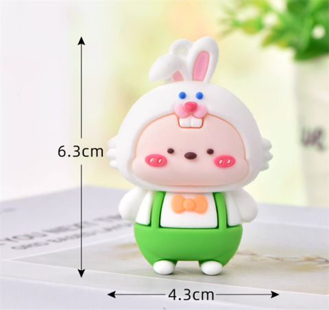 Trang trí thỏ tai cụp baby XANH LÁ