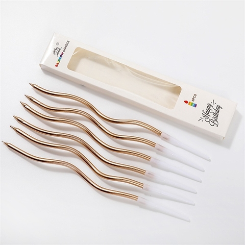 Nến XOẮN VÀNG ĐỒNG vỉ 6 que