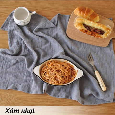 Vải mền decor màu xám nhạt KT 45x65