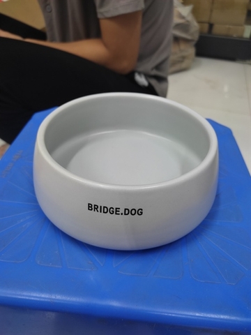 Đồ cún - Bát ăn cho mèo màu ghi