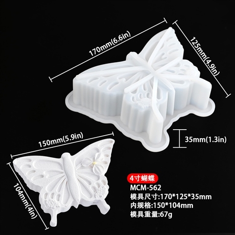 Khuôn F nhựa dẻo tạo hình Con bướm 17*12.5*3.5cm