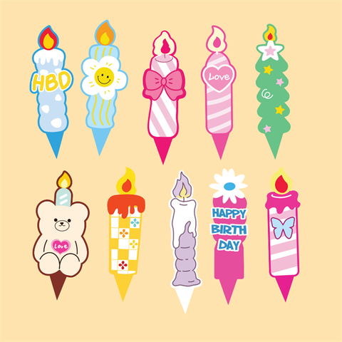 Set que giấy Nến sinh nhật 11 que
