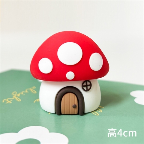 Kute siêu cấp NHÀ NẤM đỏ trắng 4cm