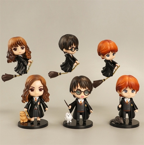 đồ chơi trang trí harry potter set 6(nhựa đặc )