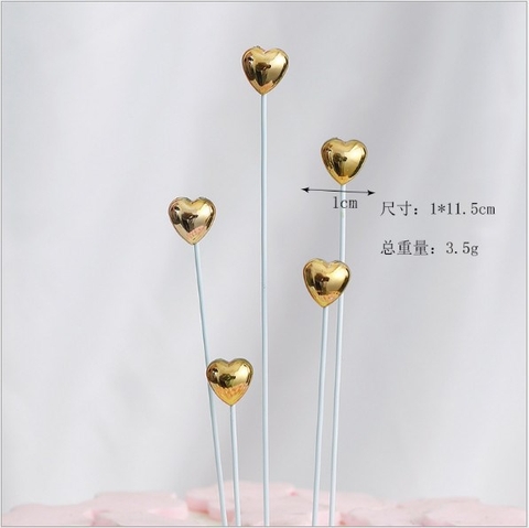 Que cắm sắt Tim VÀNG 5que mẫu mới