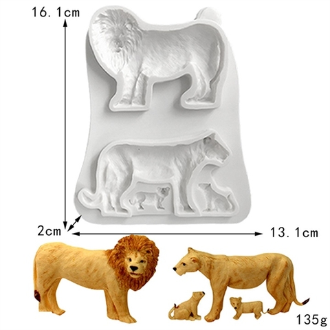 Khuôn F SLC 4 con SƯ TỬ to nhỏ