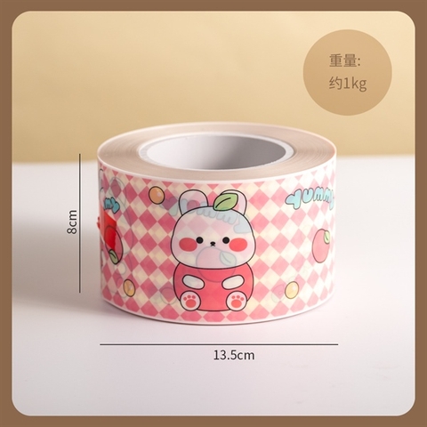 Mica cuộn bánh THỎ YUMMY nền hồng -1kg