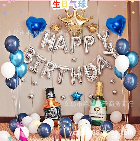 Set BÓNG bay + Bóng Chữ HPBD+ PHỤ KIỆN LH882