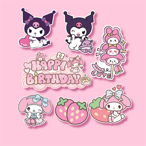 Set que giấy -HPBD MÈO Melody Kuromi (combo 2)