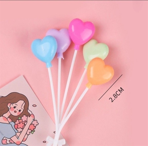 Chùm 5 TIM sắc màu NHỰA