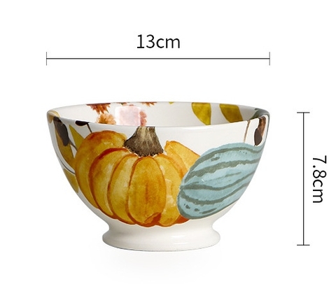 Set Bí Ngô Âu Mỹ: Bát nhỡ 13*7.8cm